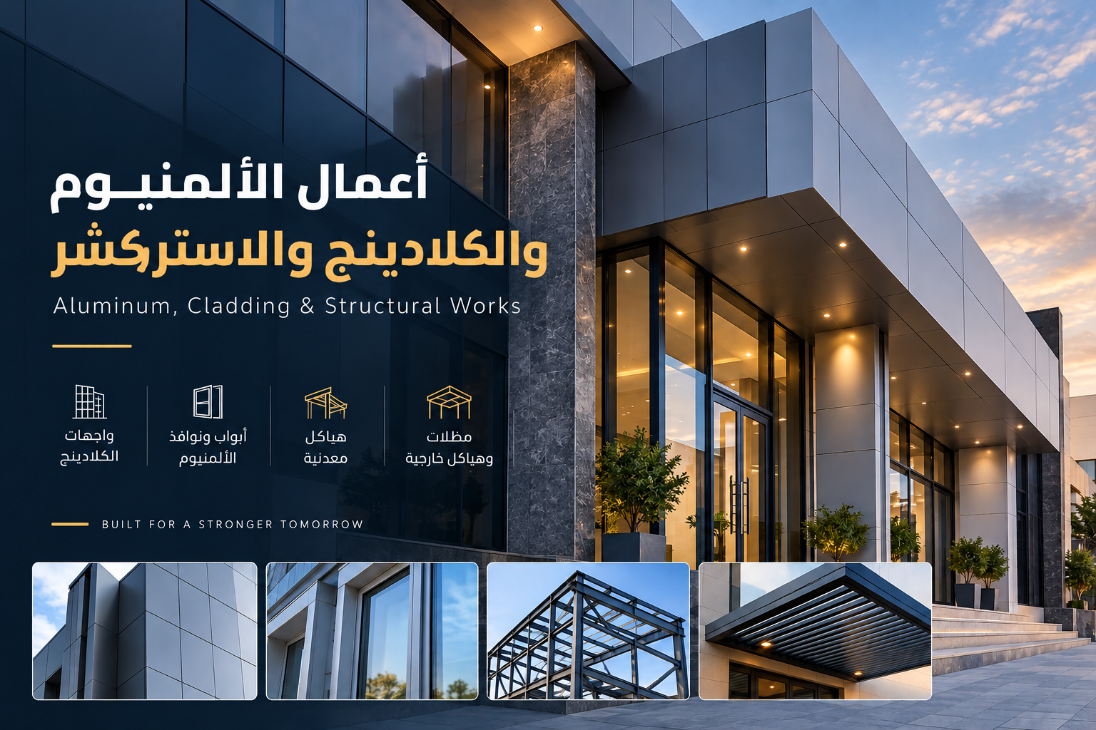 أعمال الألمنيوم والكلادينج والاستركشر